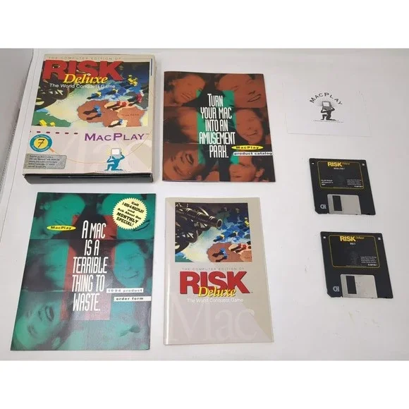 Risk Deluxe Apple Macintosh PC‎ Big Box Computer Game Mac Play Complete VTG