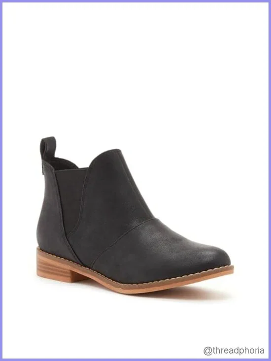 Chelsea Ankle Bootie Pointed Toe Low Block Heel Stretch Panel