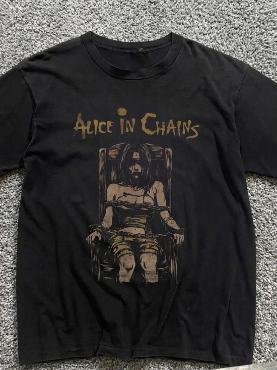 Black Graphic Band Tee