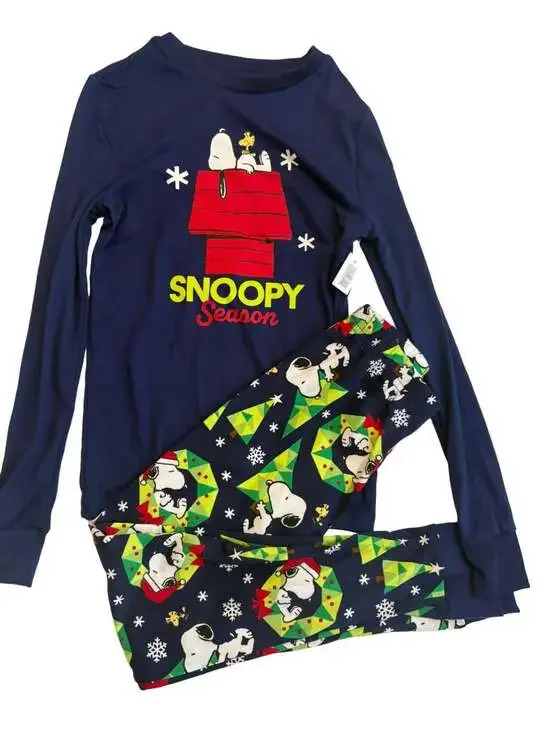 Peanuts Snoopy Season Holiday 2-Piece Long Sleeve Pajama Set