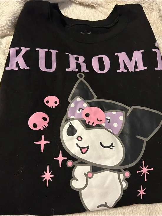 Hybrid Apparel Kids Pajama Top - Black with Pink & Purple Graphics
