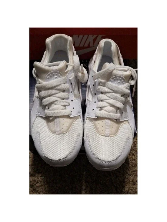 [654275-110] Youth Nike Air Huarache Run (GS) 'White Pure Platinum' SIZE 5Y