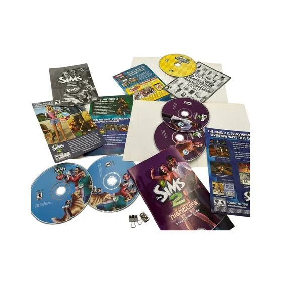 The‎ Sims 2 PC Game Lot Base Game Expansion Stuff Packs Manuals Discs Untested
