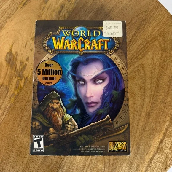 World of Warcraft PC 2004 Big Box Blizzard 5-Disc Set Manual Catalog Vintage