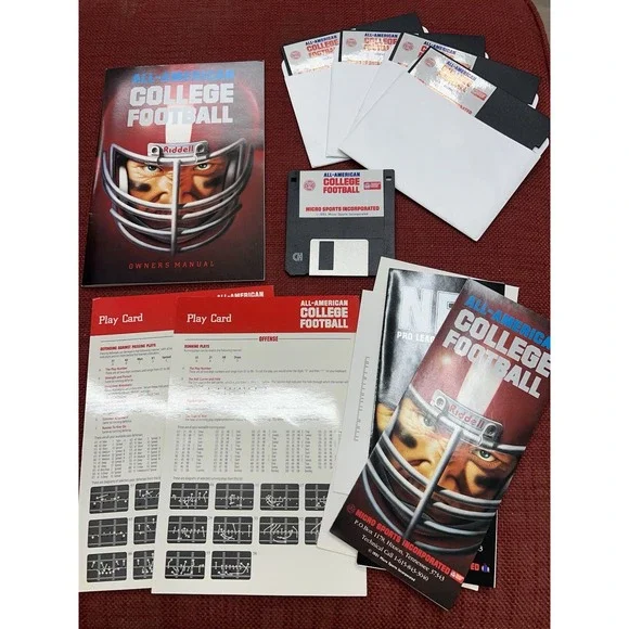 All-American‎ College Football - PC - 5.5 & 3.5 Floppy + Interplay - CIB