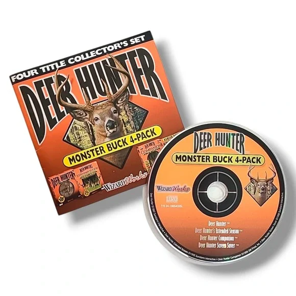 Deer‎ Hunter Monster Buck 4 Pack PC CD ROM WizardWorks Hunting Game
