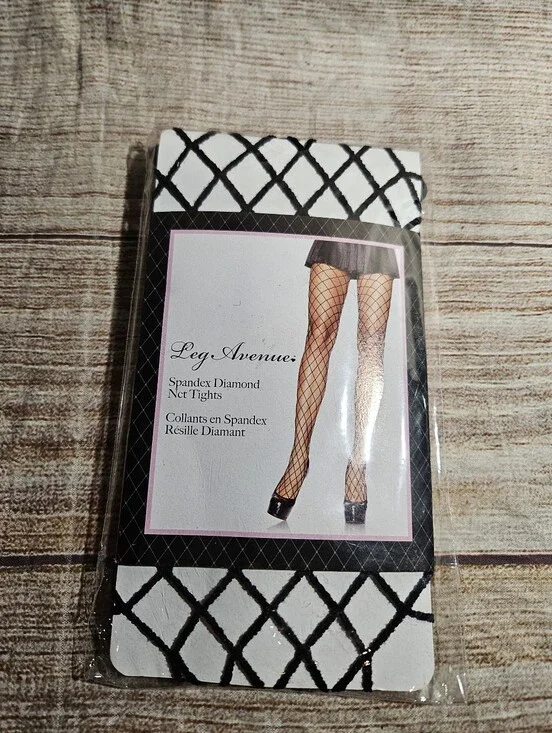 Leg avenue gothic black fishnet diamond stockings tights