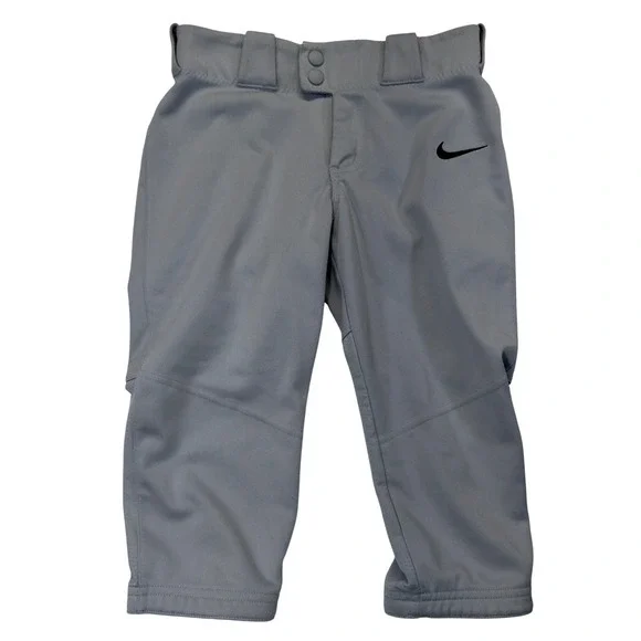 Nike Softball Pants Girls Youth Small Gray‎ Knicker Baseball Swoosh Athletic