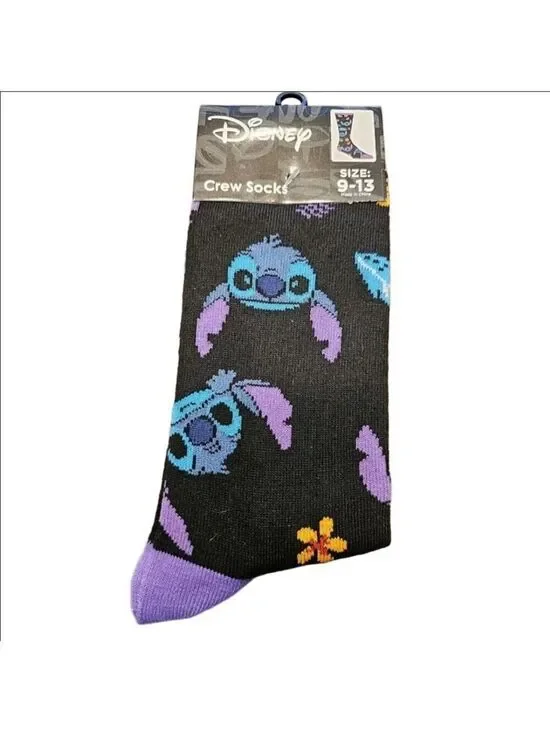 4 /$25 Disney Stitch Novelty Crew Socks Lilo and Stitch Walt Disney Crazy Socks