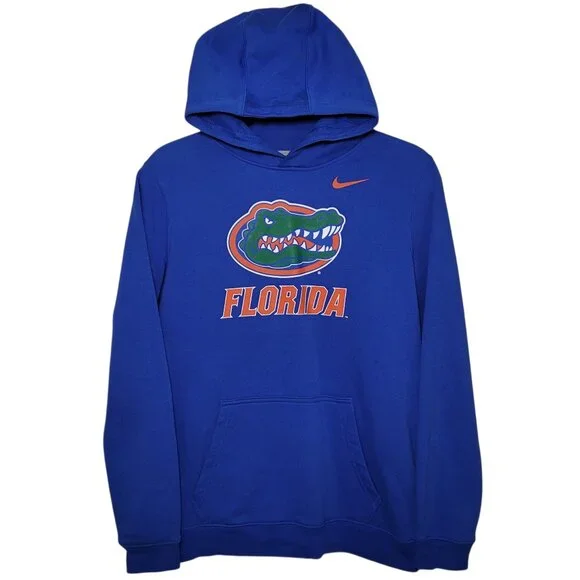 Nike Florida Gators Hoodie Blue NCAA College Pullover Sweatshirt Youth XLarge