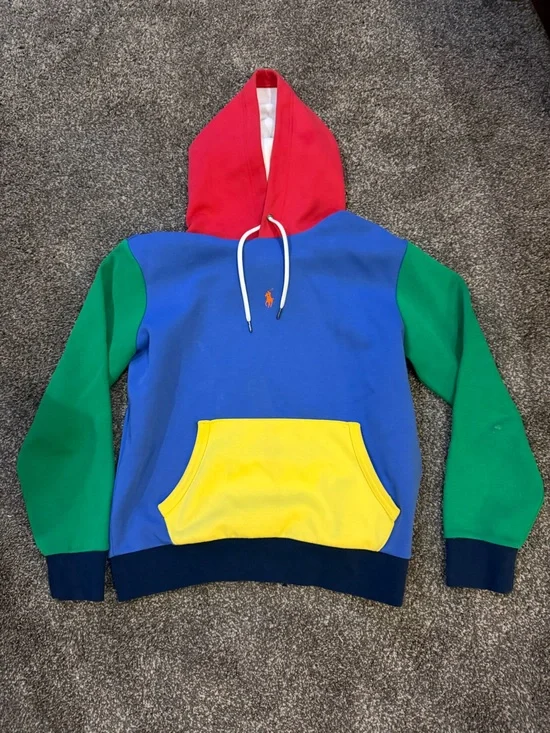 Ralph Lauren Colorblock Men’s Hoodie in Blue, Green, Red & Yellow