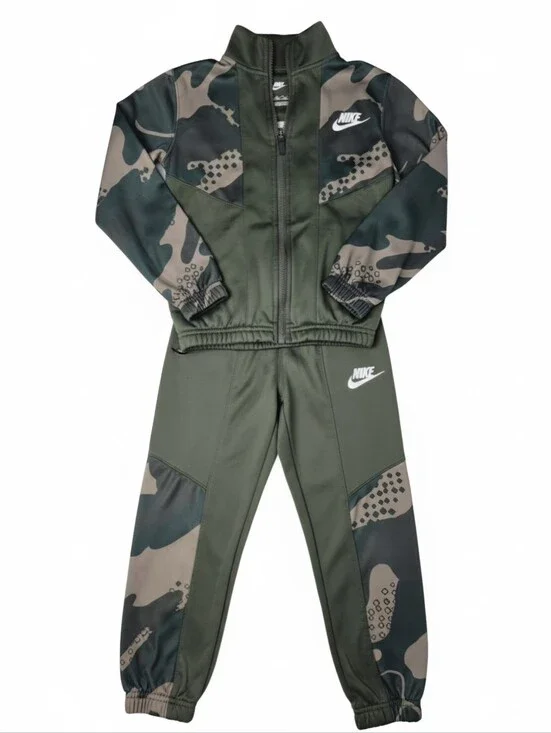 Nike Boys Camo Tracksuit Set Full-Zip Jacket & Joggers Size 6 (5-6Y)