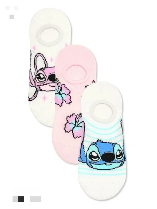 2 Disney Stitch Women’s Scoop Liner Socks, 3 Pack Each