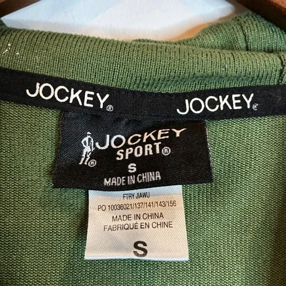 Jockey Sport Mens Small Green Full Zip Hoodie Sweatshirt Activewear FTRY JIAWU