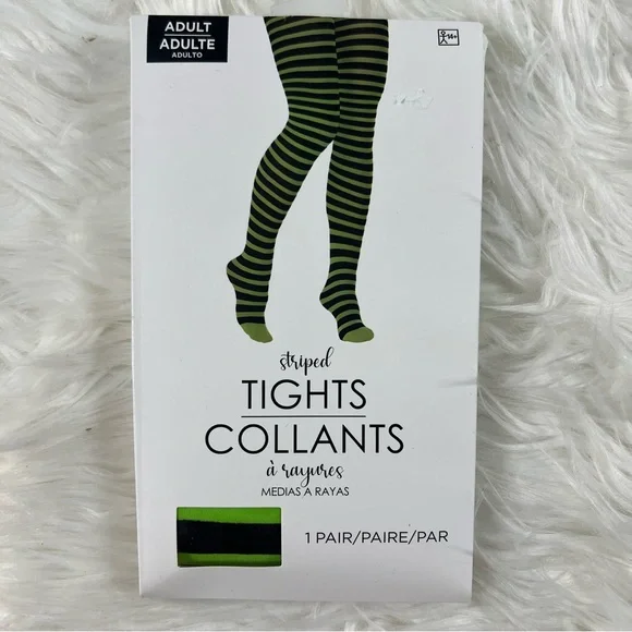 Striped Tights - Green and Black NEW Halloween costume witch