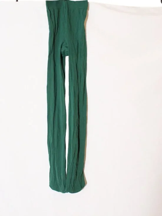 Vintage Y2K Kelly Green Opaque Tights S M