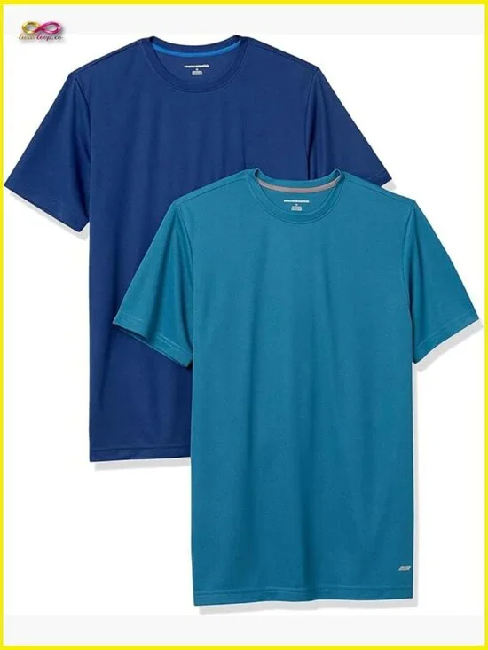 Relaxed Fit Performance Tech T-Shirts Pack of 2 Moisture Wicking Breathable