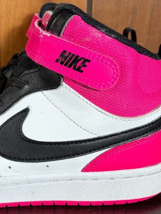 Nike Court Borough Mid 2 GS Fierce Pink Kids Mid Top Sneakers Sz 3Y HV0935-100