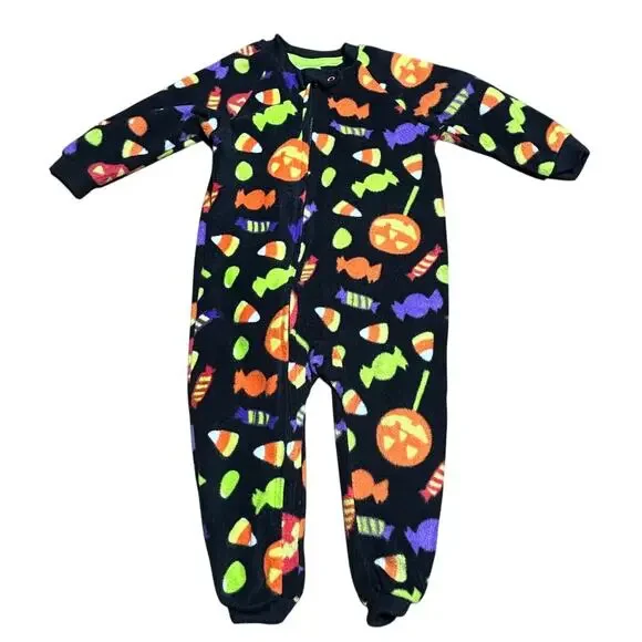 Celebrate Halloween Sleeper sz 6-9 mth candy & pumpkins