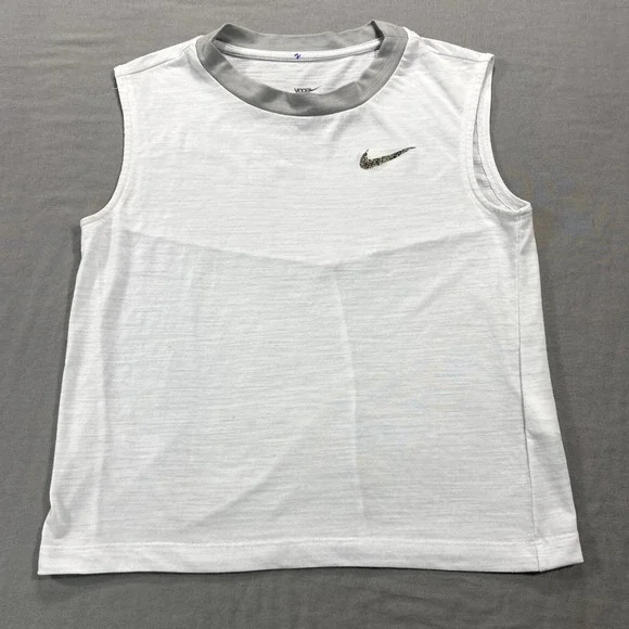 Nike Yoga Girls Tank Top Shirt Youth Medium White‎ Dri-Fit Lightweight Girls