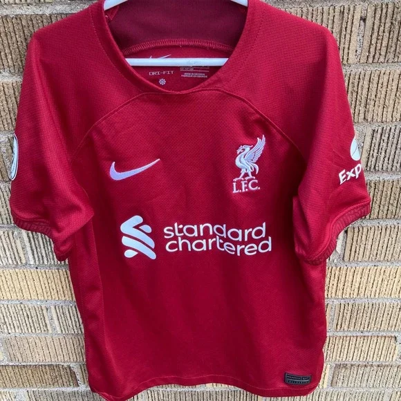 Liverpool FC Youth Medium Nike Soccer Jersey Football Club Red Home Shandil 11
