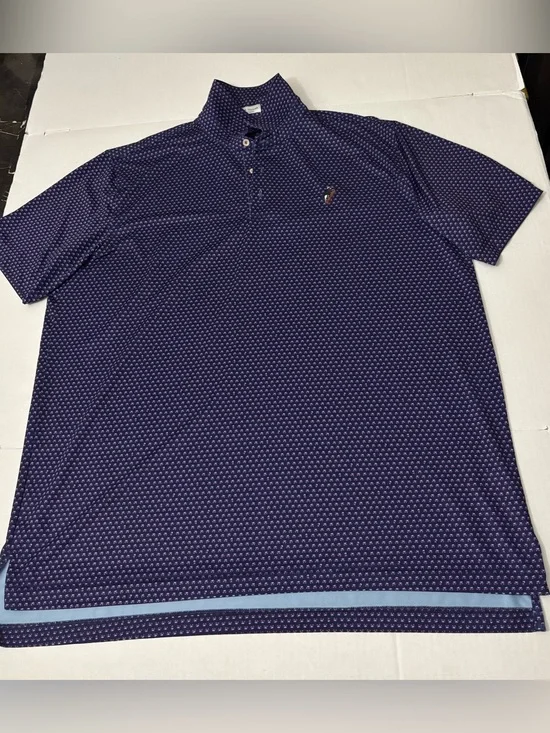 Peter Millar Men's Navy Pint Night Performance Jersey Polo Size XL