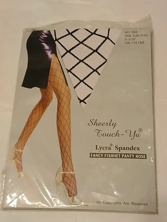 Sheerly Touch-Ya Fancy Black Fishnet Pantyhose