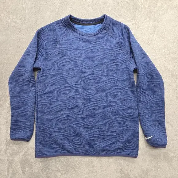 Nike Tour Men's Dri-FIT Golf Crew M Blue Pullover Moisture Wicking Sweatshirt