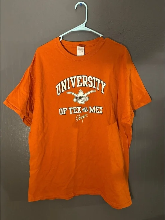University of Tex Mex Chuy's Orange Graphic T-Shirt XL