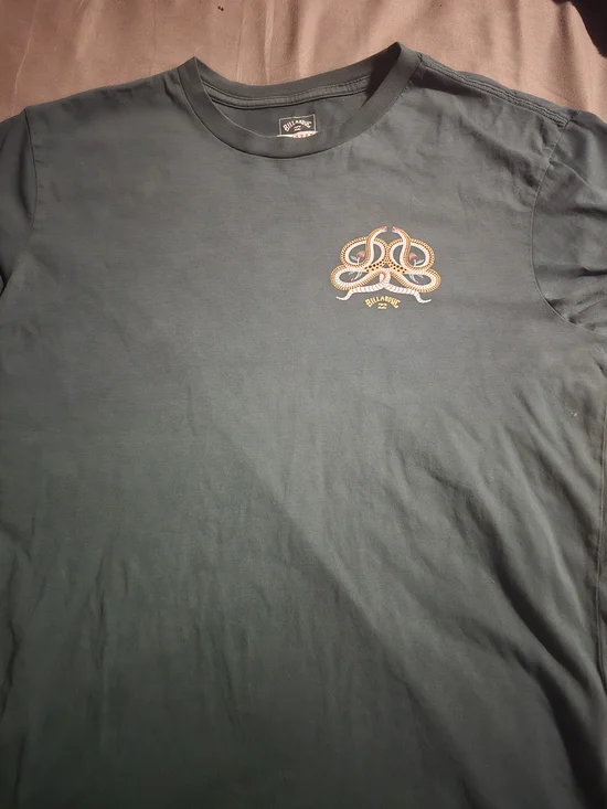 Billabong Men's Dark Green Logo Graphic T-Shirt