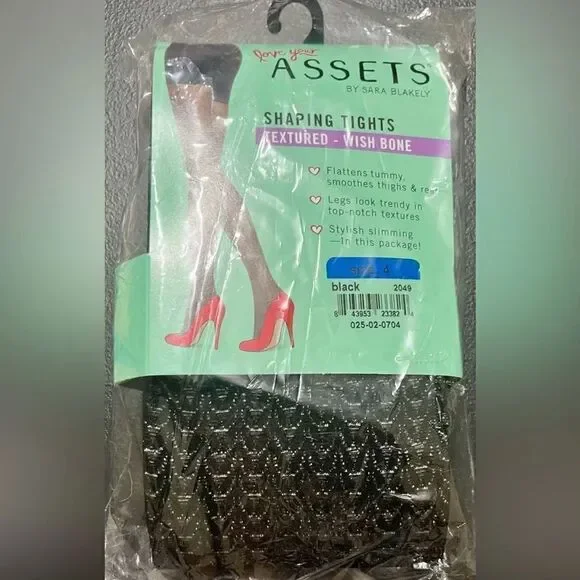 New in package- Assets by Spanx Shaping tights - size 4 wishbone Black