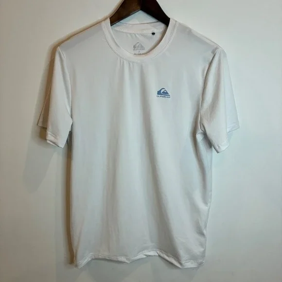Quiksilver Mens White Performance Short Sleeve T-Shirt Regular Fit Small S