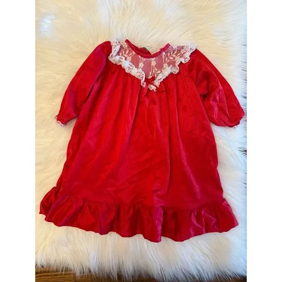 Vintage IC Isaacson Carrico‎ Toddler Nightgown Sz Small