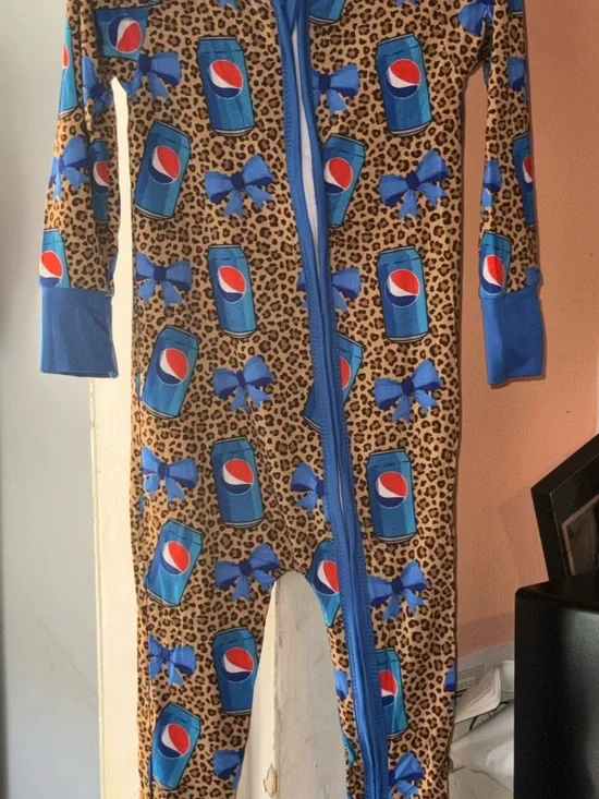 2T Cheetah Print Pepsi Bamboo Zippy