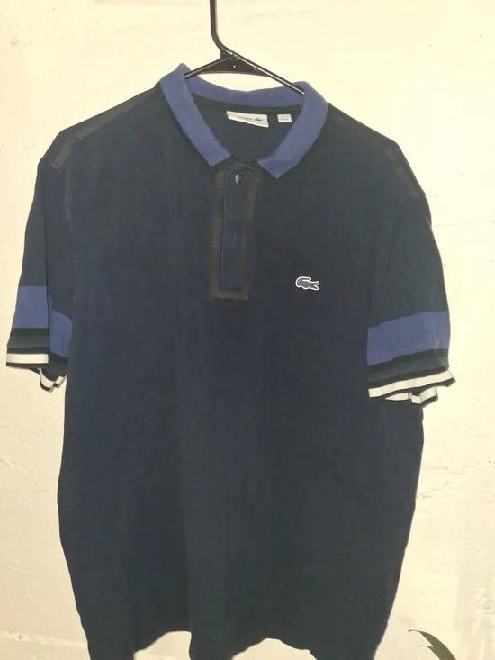 Lacoste Men's Dark Navy Polo with Blue Trim