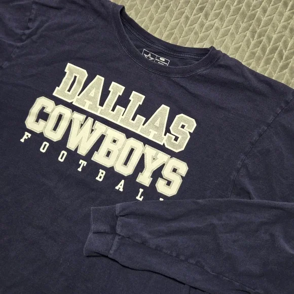 Dallas Cowboys Football Long Sleeve Shirt Navy Blue Mens 2XL NFL Team Apparel