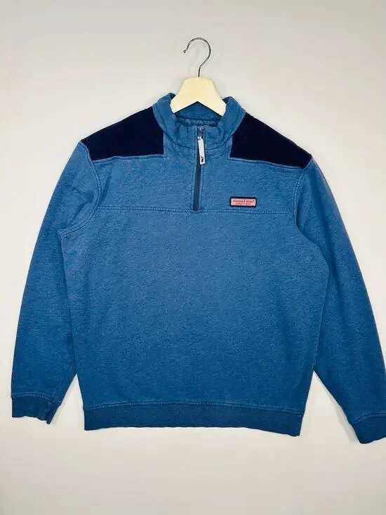 Vineyard Vines Quarter Zip Cotton Pullover Sweatshirt Size Medium