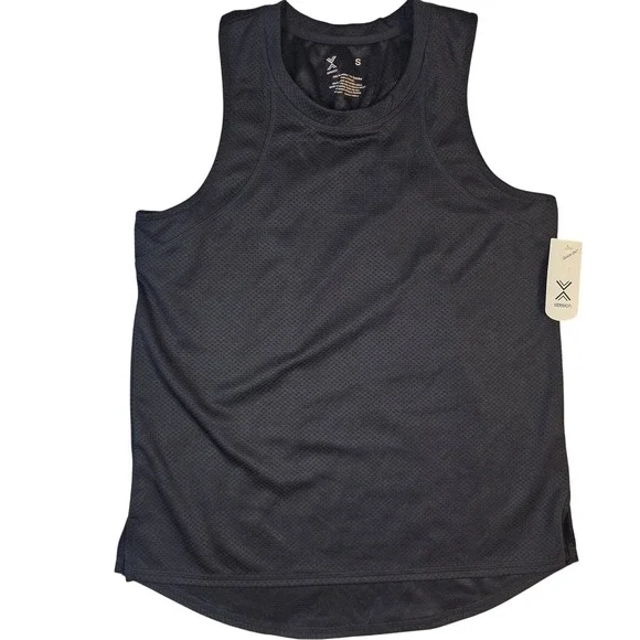 Xersion Quick-Dri Mens Small Gray Textured Mesh Sleeveless Athletic Tank Top