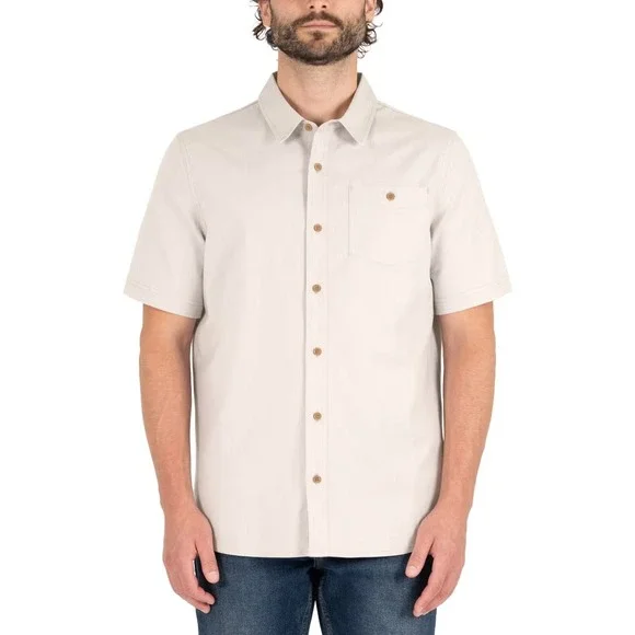 Colorado Clothing Men's Short Sleeve Woven Shirt, Tan, Size: Large, New