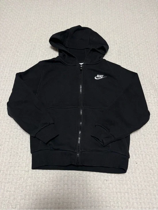 Nike black zip up youth hoodie size small.