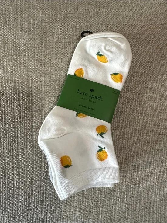 Kate Spade New York Novelty Quarter Socks set of 3