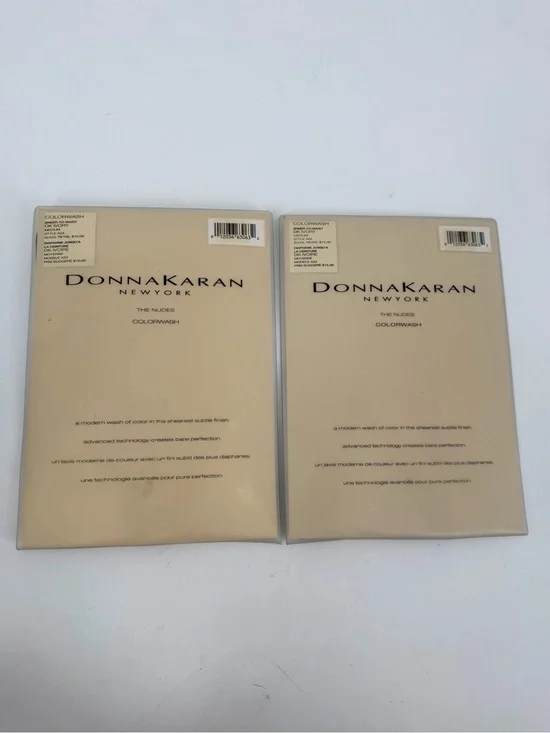 Donna Karan New York Pantyhose Medium Colorwash The Nudes 2 Pr VTG Dk Ivory A24