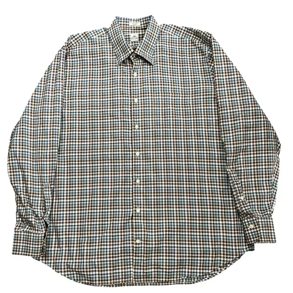 Peter Millar Plaid Button Down Shirt XL Luxury Preppy Grandadcore Coastal Crew