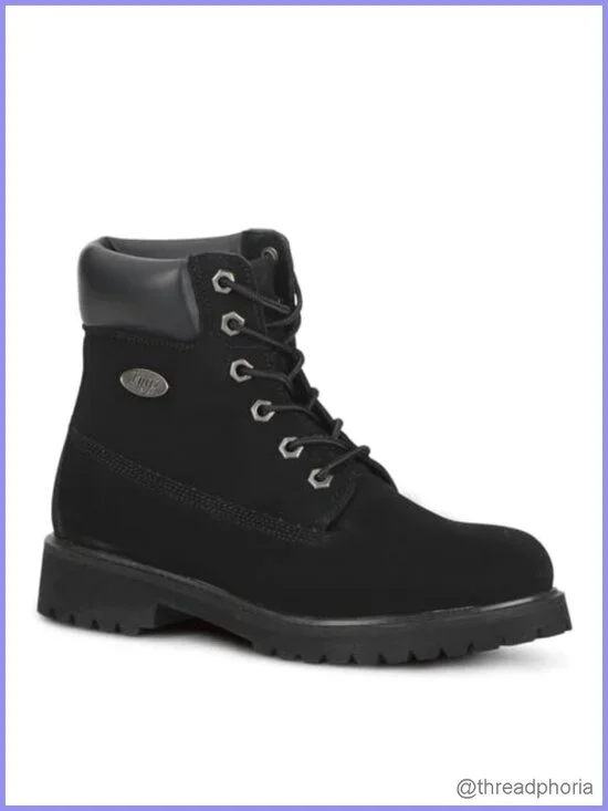 Lugz Convoy Leather Work Boot Cushioned Insole Durable Lug Rubber Outsole