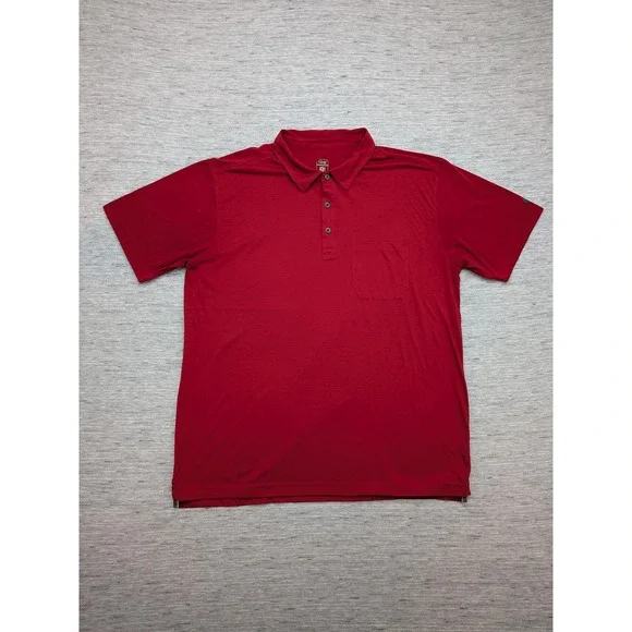 Stio Polo Shirt Pocket Casual Short Sleeve Red Extra Large XL‎ outdoors hiking