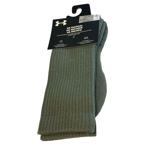 Under Armour Unisex-Adult Tactical Boot Socks, (351) green, Small, new