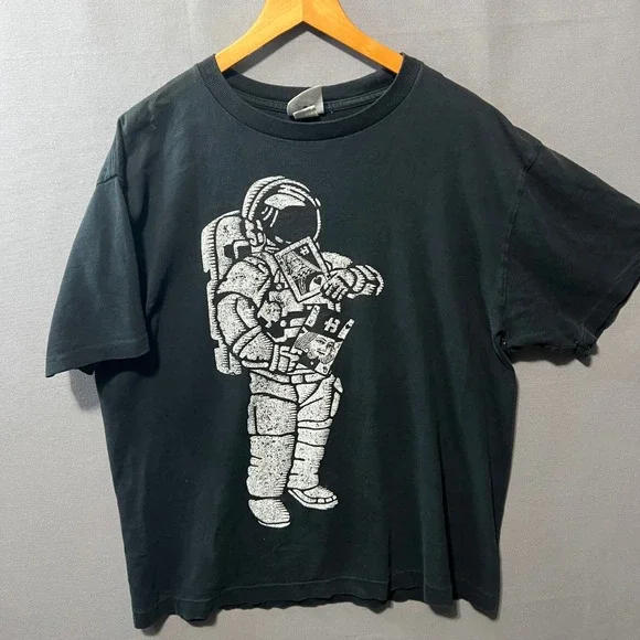 Billionaire Boys Club BBC Astronaut Playing Cards T-Shirt Black Japan Made L