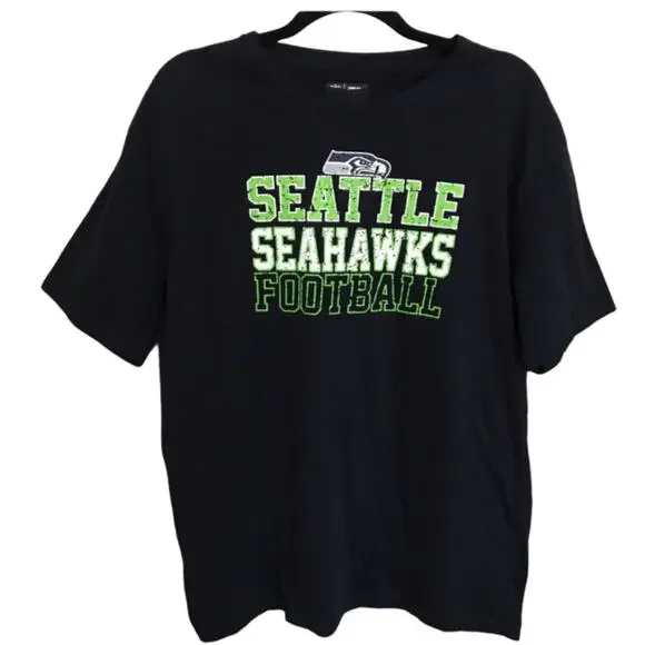 Seattle Seahawks NFL Navy Blue T-Shirt Mens Medium Tee