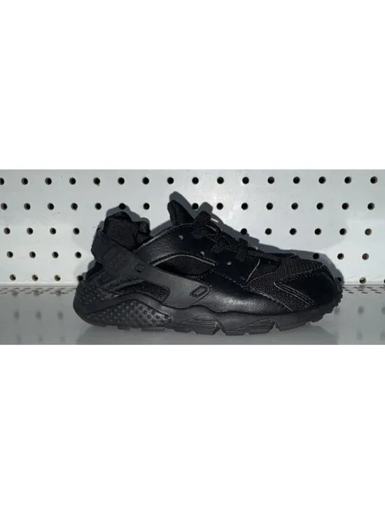 Nike Air Huarache Run TD Triple Black Boys Youth Athletic Running Shoes Size 10C