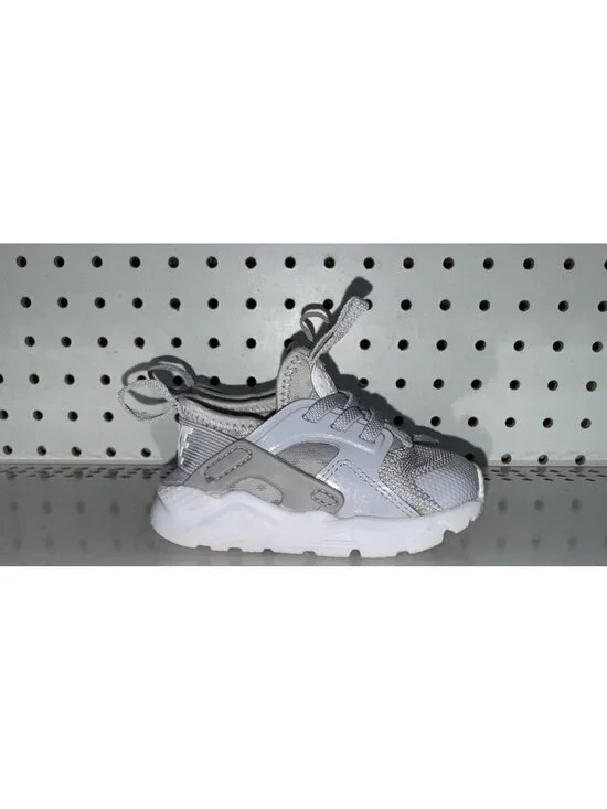 Nike Huarache Run Ultra TD Boys Baby Infant Athletic Shoes Size 5C Gray White